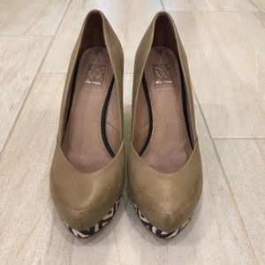 Ella Moss Leather/Fabric Wedges Size 8.5